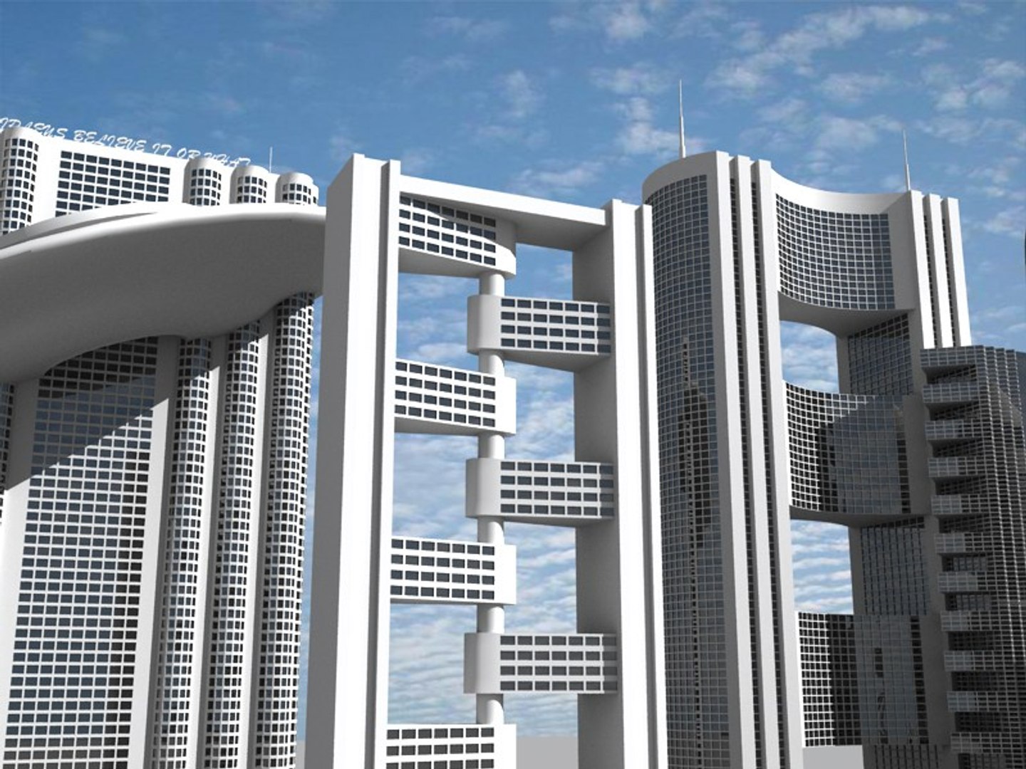 Futuristic Buildings Vol 2 3d Model
