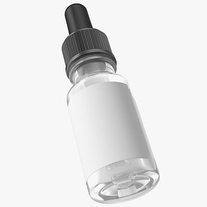 Clear Glass Dropper Bottle 20ml 3D model