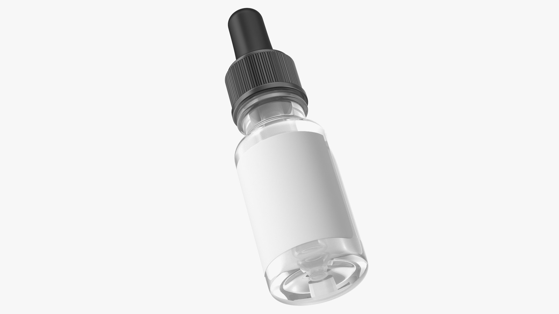 Clear Glass Dropper Bottle 20ml 3D model preview