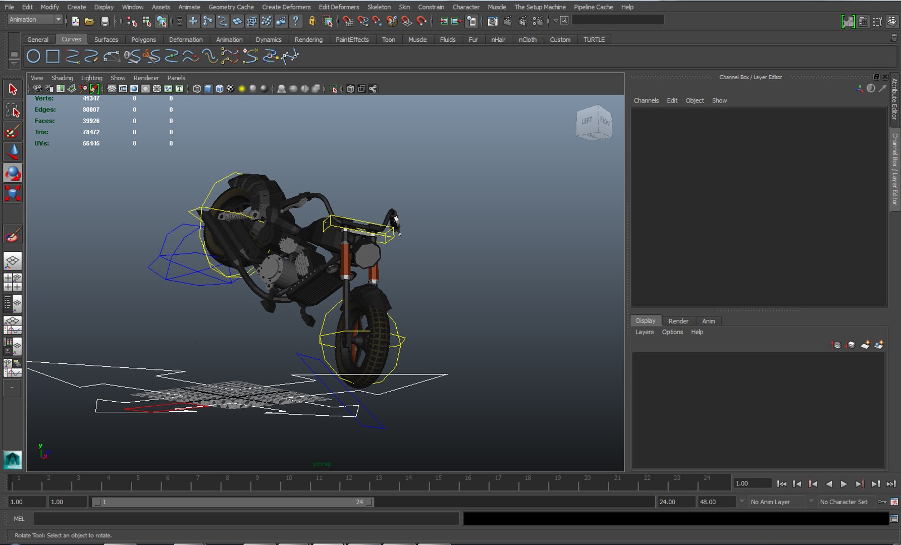3d Bike Rigged Model