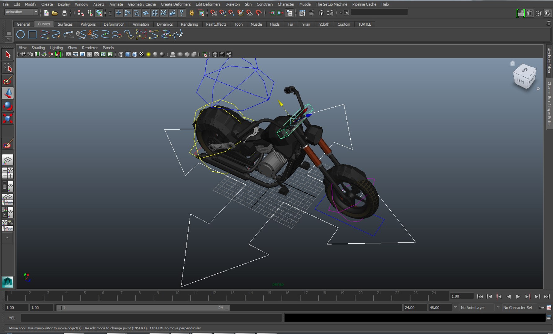 3d Bike Rigged Model
