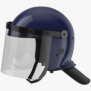 3D Riot Helmet 03 model