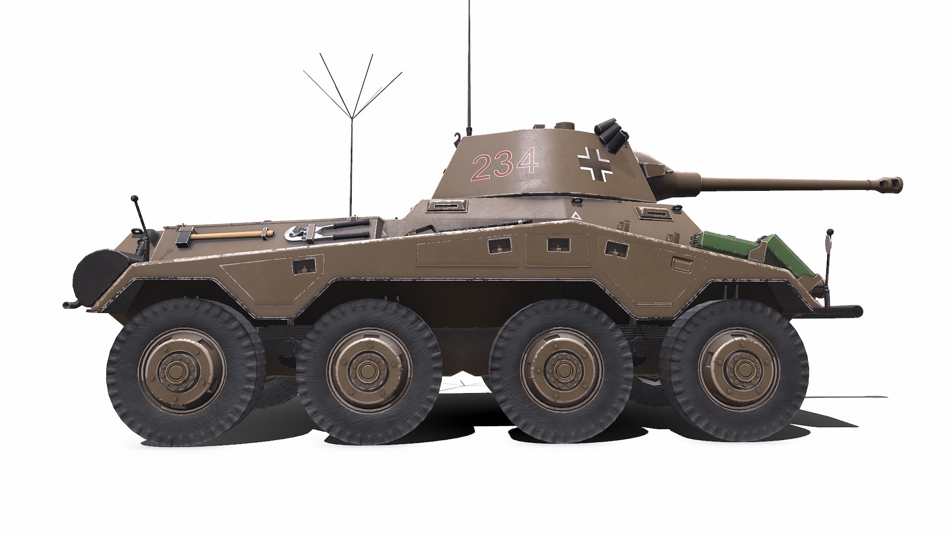 3D Sd Kfz 234 Puma PBR model - TurboSquid 2134468