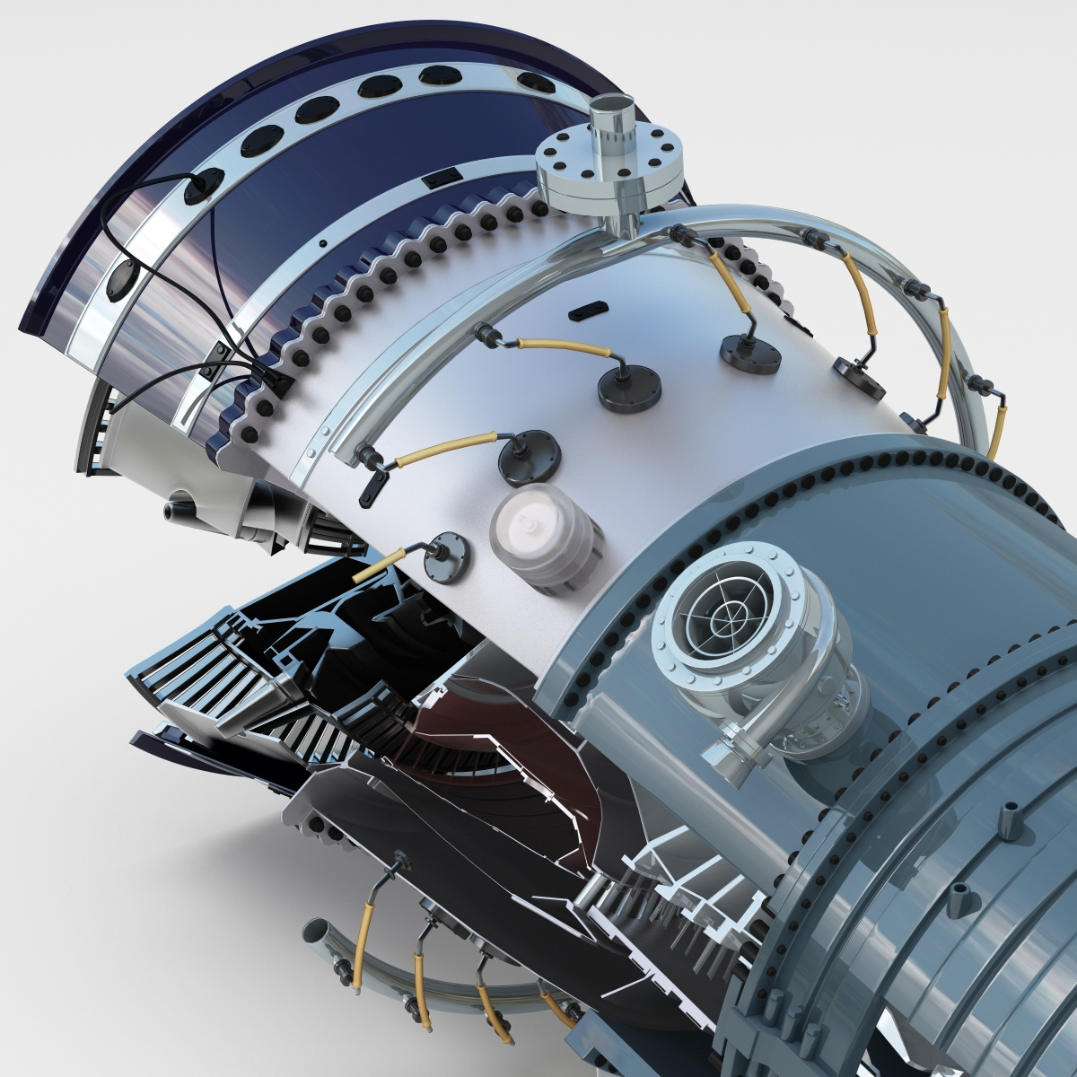 3d model aircraft jet turbine 3