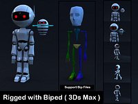 Robot Rigged with Biped(1)