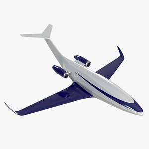 3D Concept Business Jet Blue model