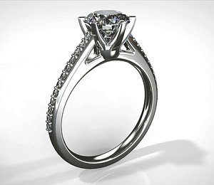 solitaire ring diamond 3d model