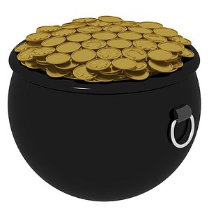pot gold 3d model