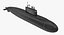 3D model russian military submarines