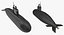 3D model russian military submarines