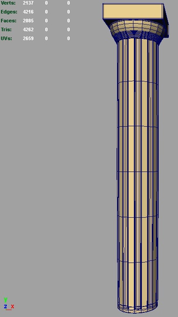 3d column greek doric short