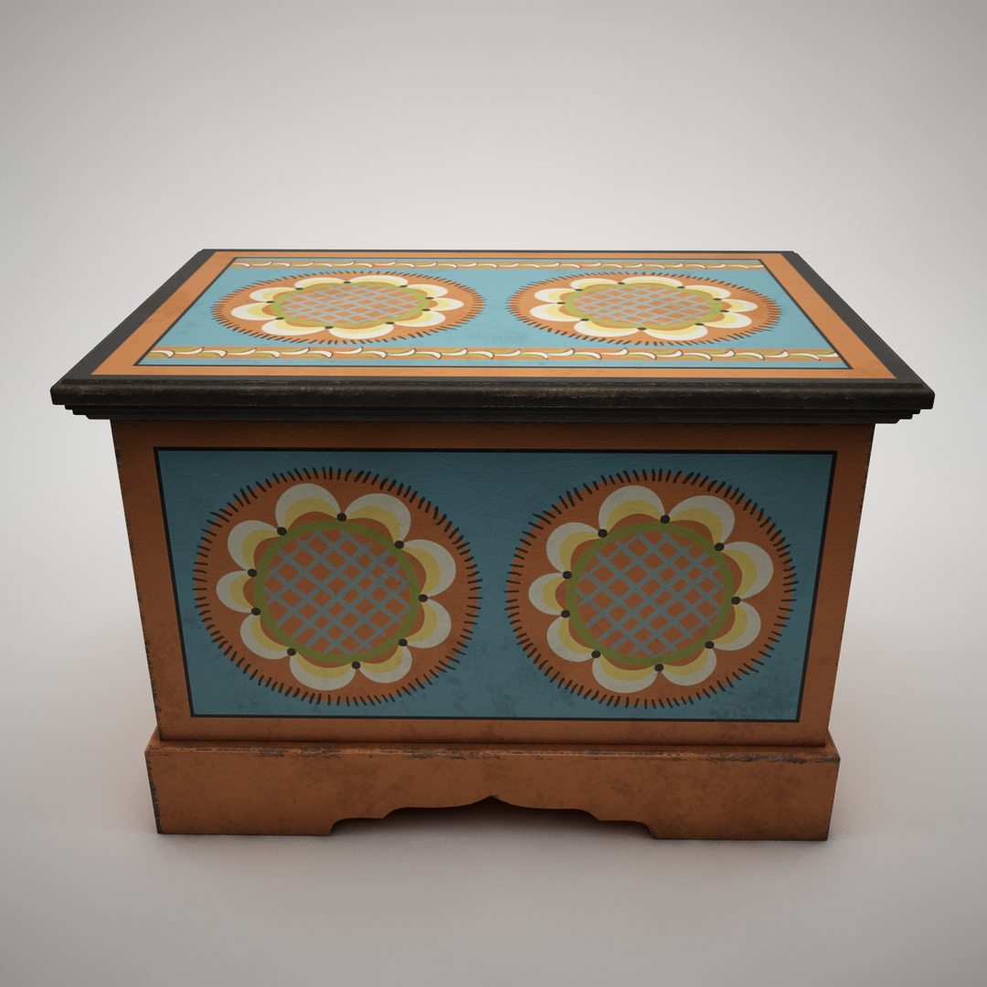 3d model painted box