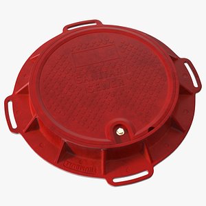 3D Fiberglass Manhole Red