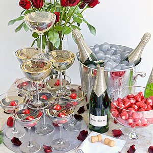 Champagne decorative set
