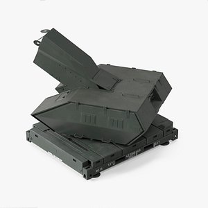 Skynex Laser Air Defense System Green Rigged for Maya