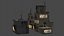 Sci-Fi Derelict Greeble Buildings set of 3