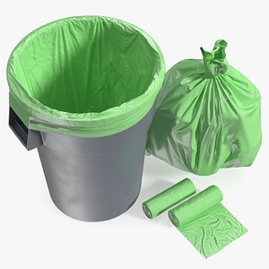 Eco Garbage Bags with Trash Bin