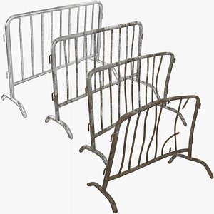 barriers sections road safety 3D model