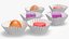 Assorted Gumdrops in Paper Cups Set Multicolor