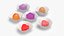 Assorted Gumdrops in Paper Cups Set Multicolor