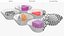 Assorted Gumdrops in Paper Cups Set Multicolor