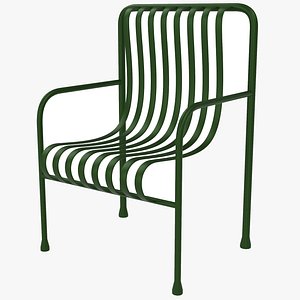 3D Hay Palissade Striped Outdoor Furniture Green Chair model