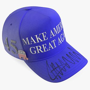 Republican Party Symbol on Trump Baseball Cap 3D