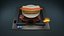 Restaurante de hotdog cafe modelo licuadora 3D
