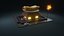 Restaurante de hotdog cafe modelo licuadora 3D