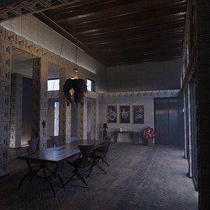 Cyberpunk Dystopian House Interior - High Detail