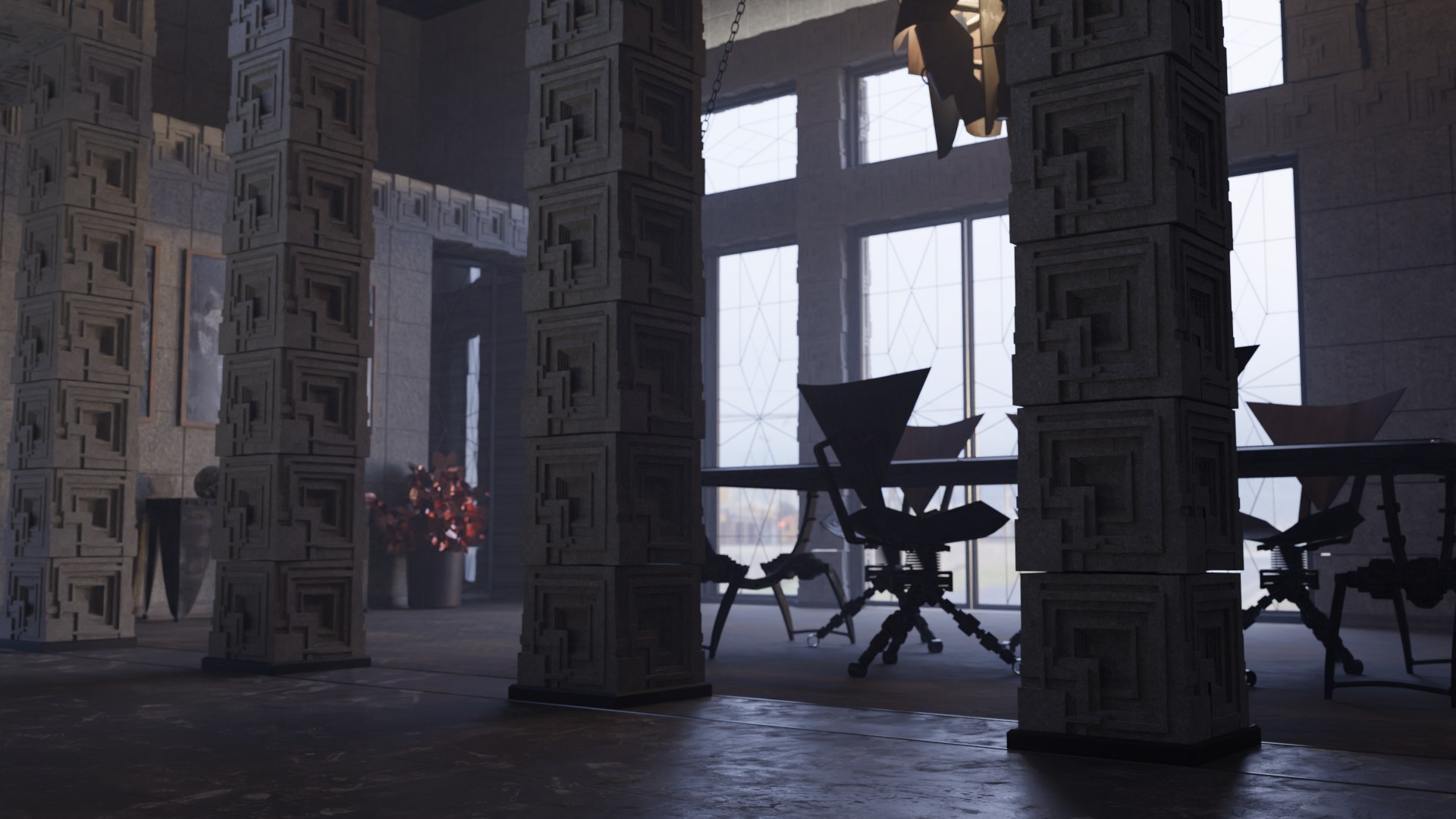 3D Model Cyberpunk Dystopian House Interior High Detail TurboSquid