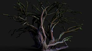 bush dry dense branches PBR photogrammetry