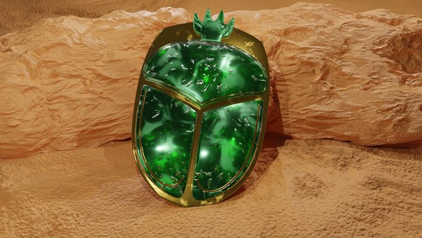 Egyptian Scarab Artifact 3D