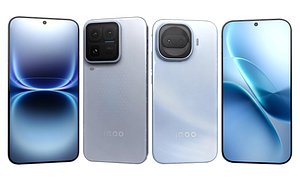 3D Vivo iQOO 15 Ultra Silver And Vivo iQOO Z11 Turbo Blue