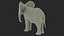 Baby Elephant Rigged for Cinema 4D