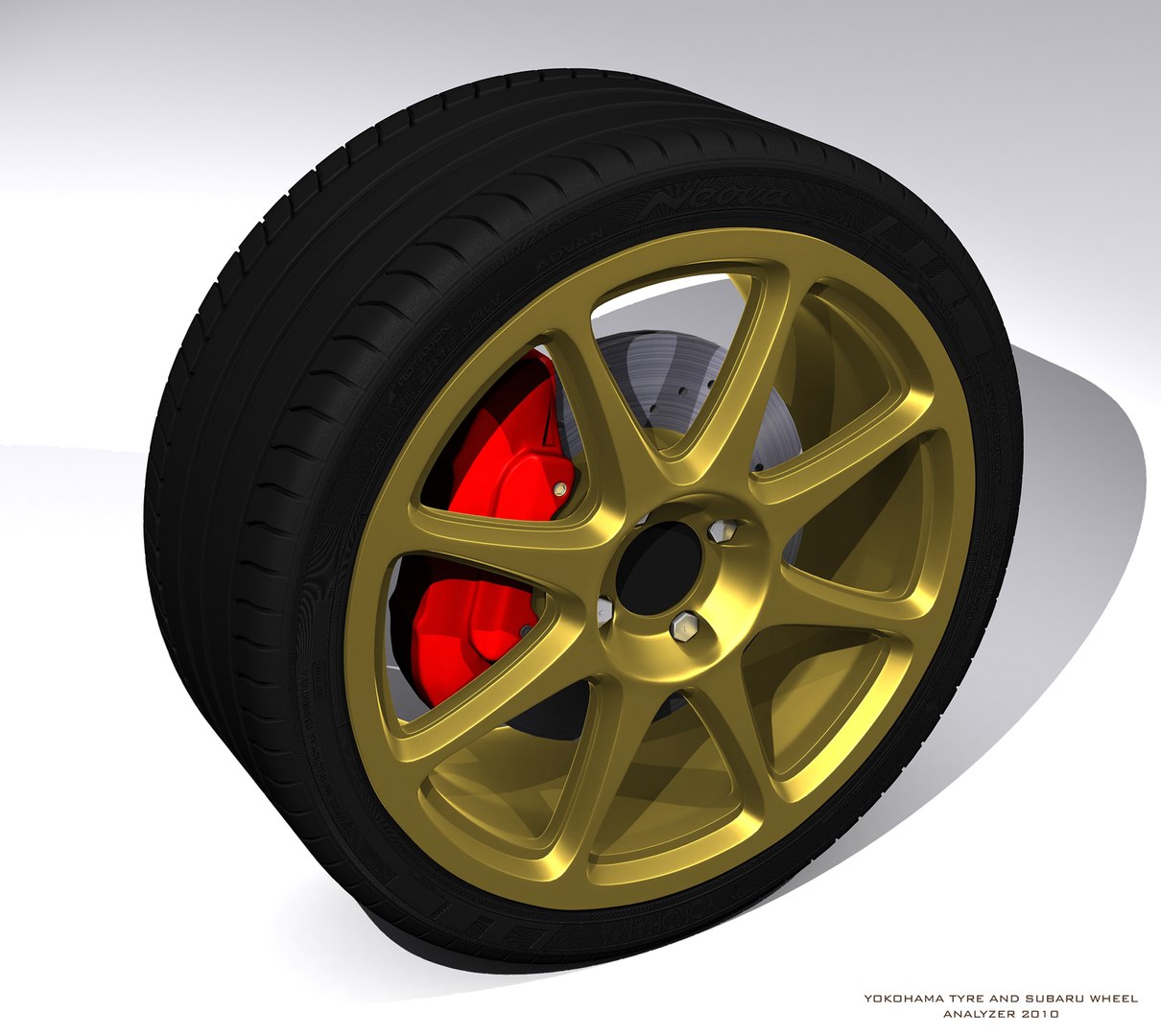 Subaru Wheel 3d Model