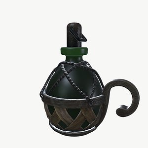 3D model Medieval flask