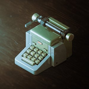 3D model typewriter writer