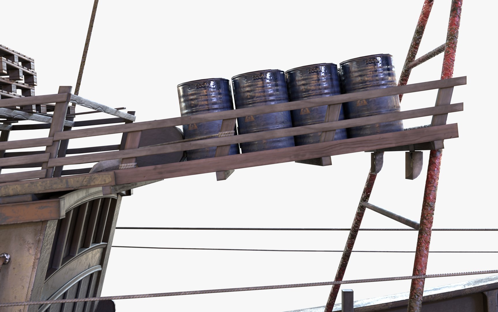 3D Trawler Fishing Vessel LOD Game Ready Rigged Model - TurboSquid 2354923