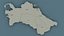 Mappa dettagliata del Turkmenistan con bandiera animata