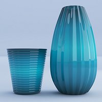 Glass Turquoise Vases