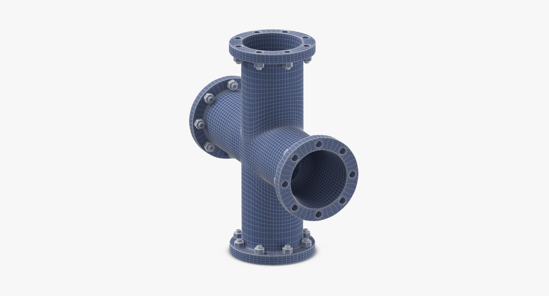 3D Industrial Pipes T Y Model - TurboSquid 1300050