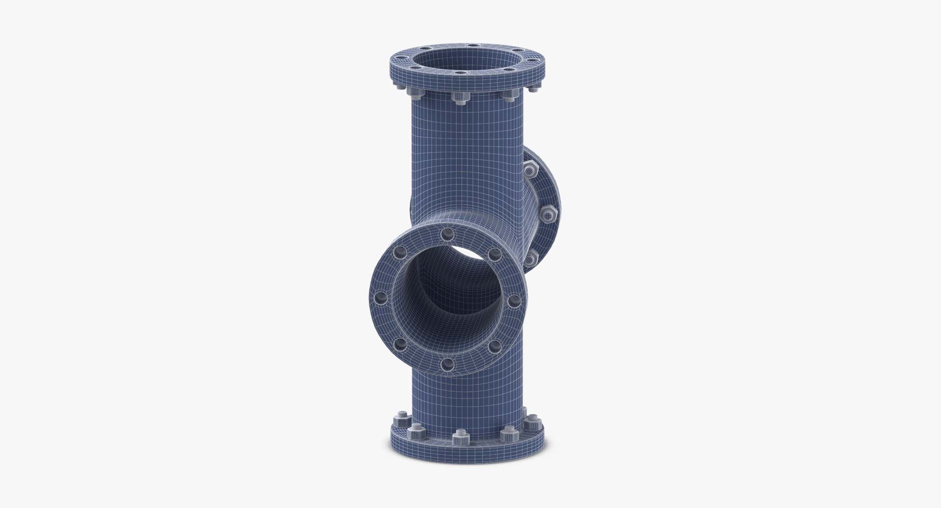 3D Industrial Pipes T Y Model - TurboSquid 1300050