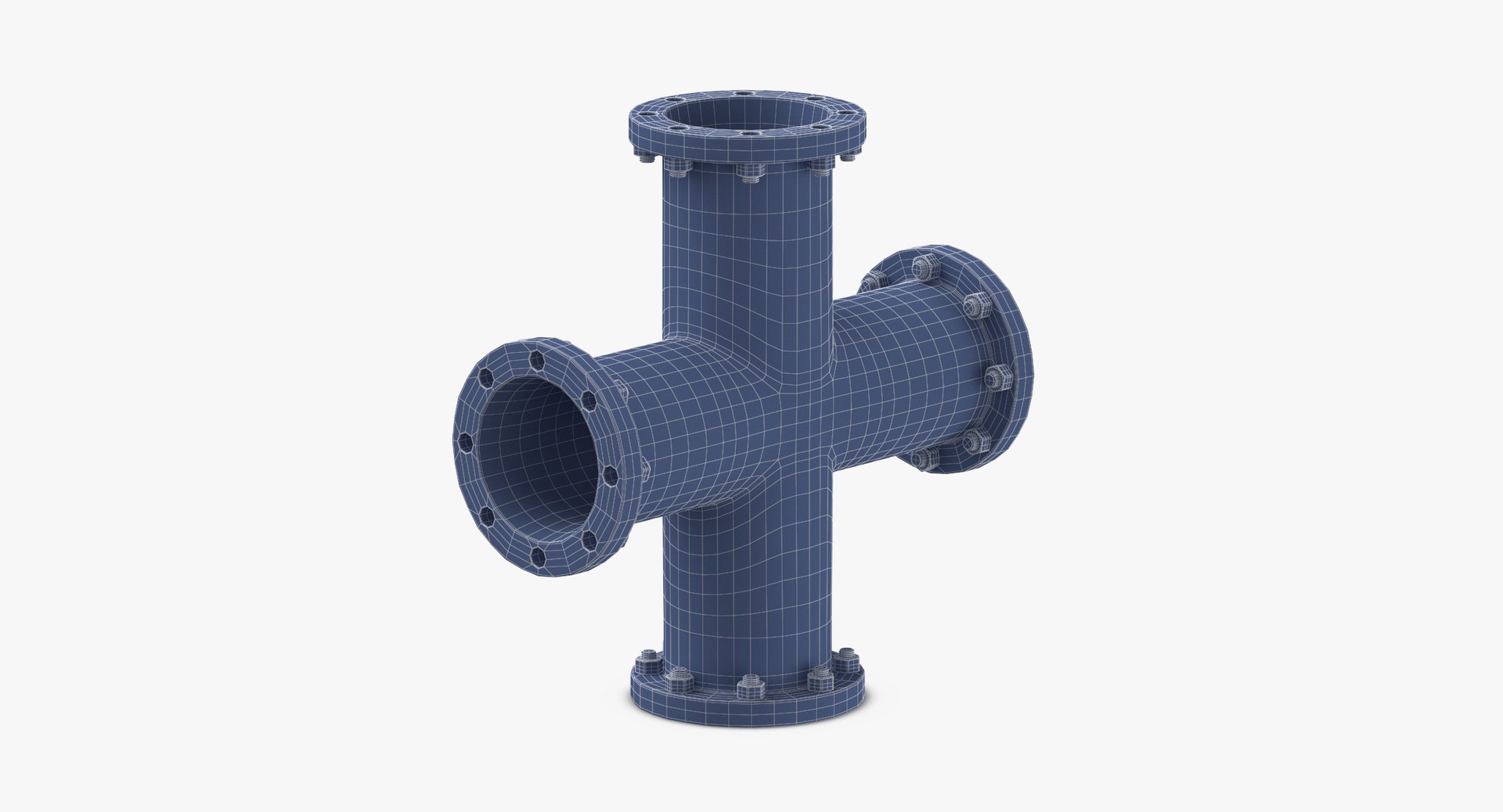 3D Industrial Pipes T Y Model - TurboSquid 1300050