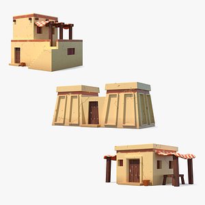 3D Stylized Arabian Buildings Collection