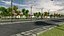 Environnement de quartier de banlieue