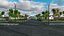Environnement de quartier de banlieue