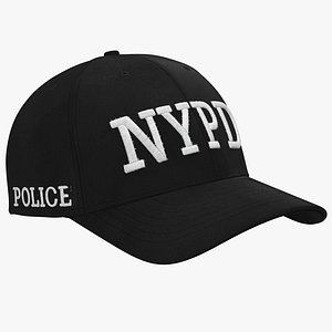 nypd police hat 3d model
