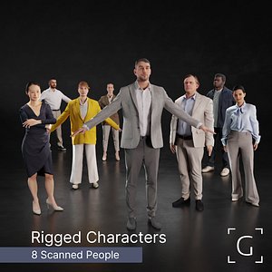 Rigged Characters 8 Scanned People
