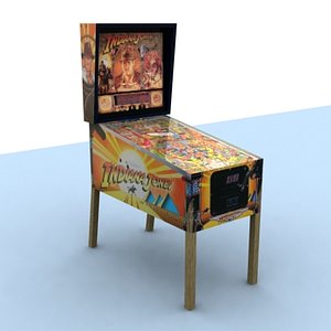 3d model of pinball indiana jones